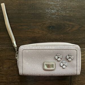 Guess Los Angles Britton SLG Zip Around Wallet- Light Pink
